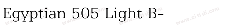 Egyptian 505 Light B字体转换
